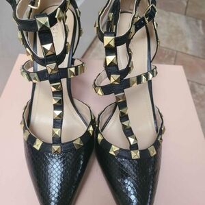 BCBG  studded strappy shoes